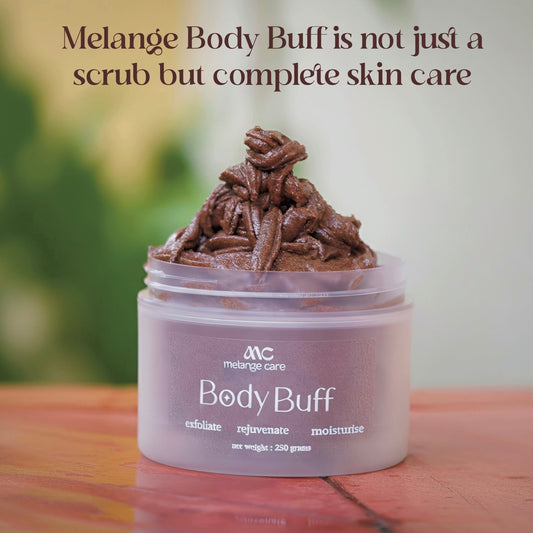 Melange Body Buff tan removal body scrub for all skin types