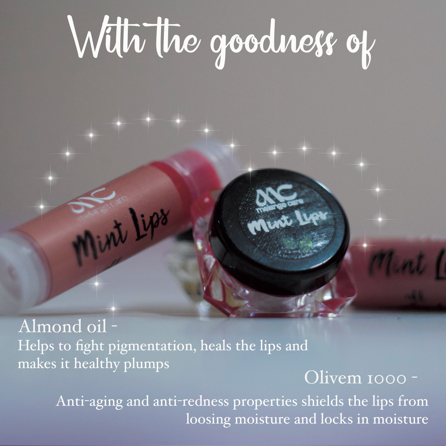 Melange Mint Lips overnight lip mask for chapped lips soft plump lips