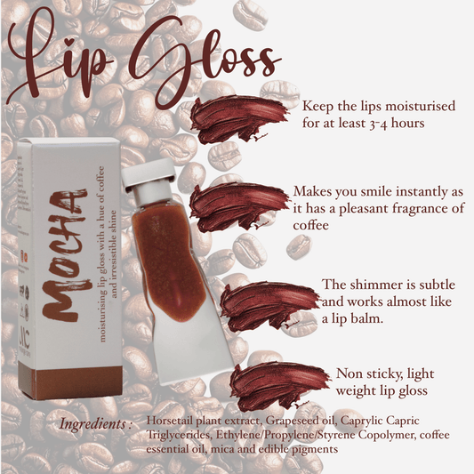 Melange Mocha lip gloss lightweight non sticky moisturising India