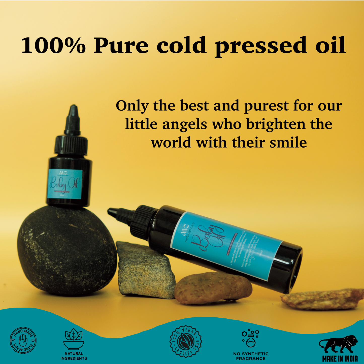 Melange Baby Oil handmade chemical free baby massage oil India