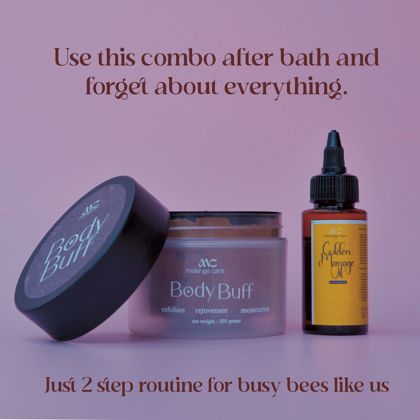 Melange Body Buff whipped scrub texture with nourishing oils and butters