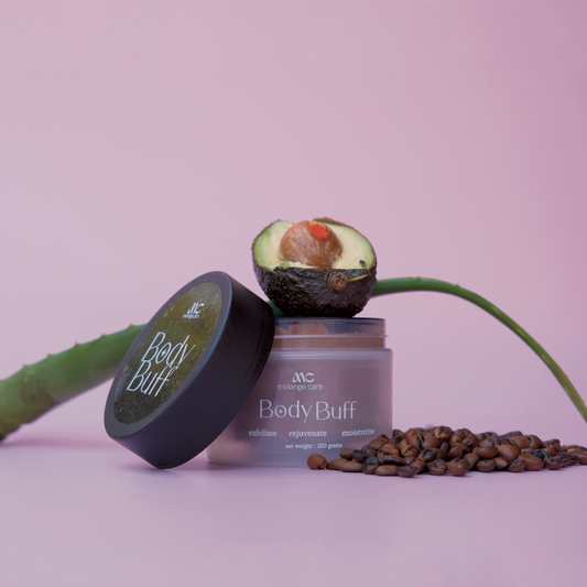 Melange Body Buff whipped coffee body scrub for face and body India