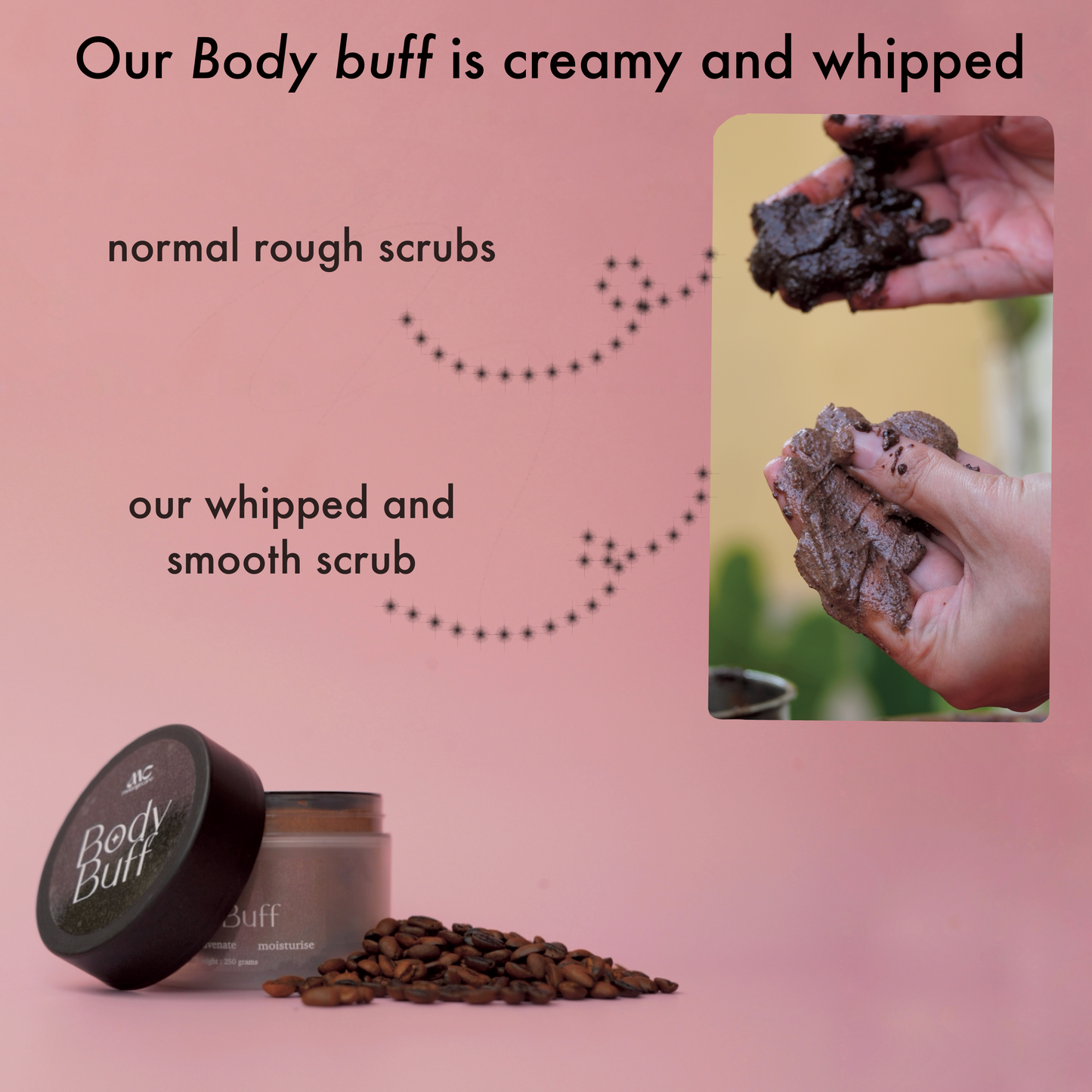 Melange Body Buff handmade natural body and face scrub India