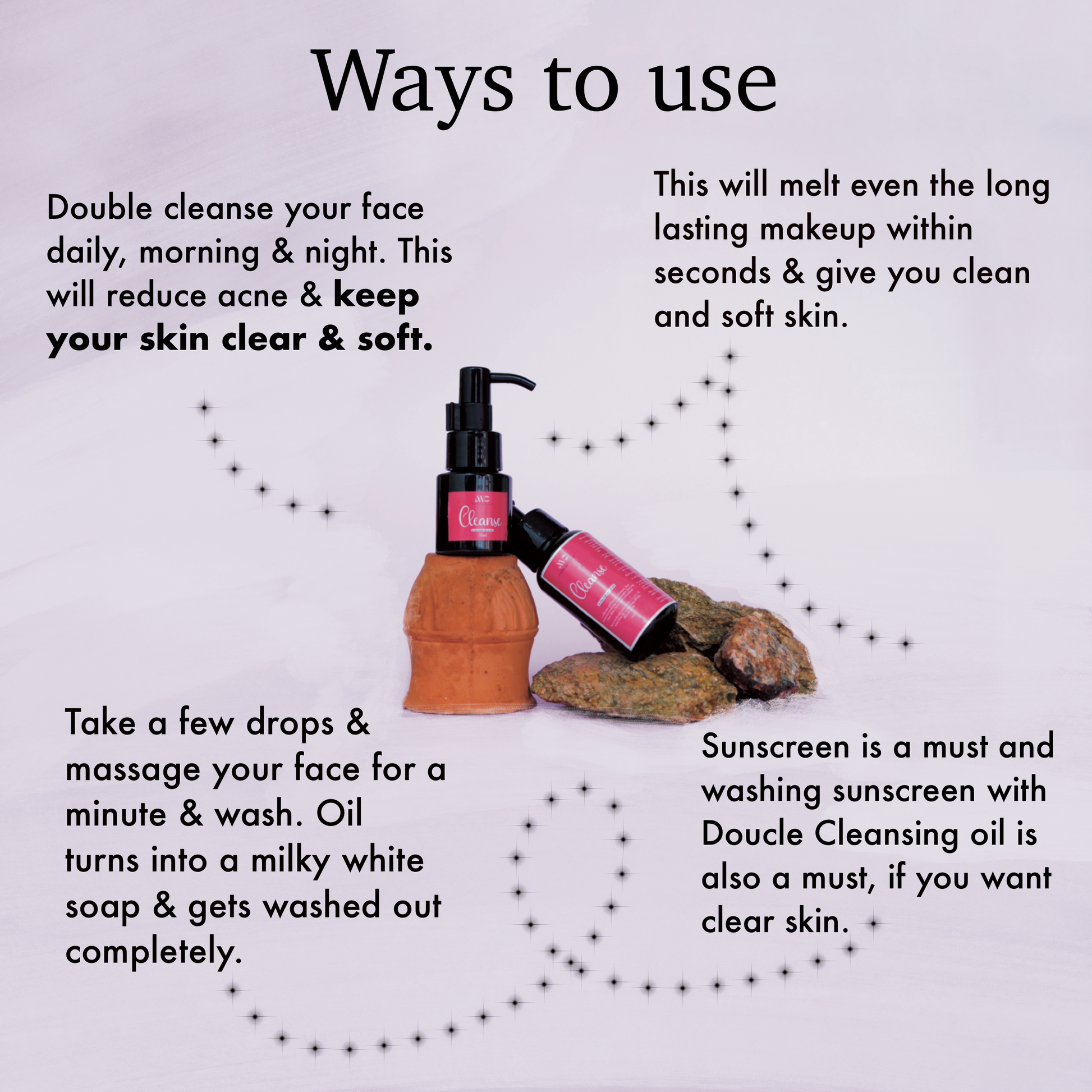 Melange Cleanse simple skincare routine for men and women natural