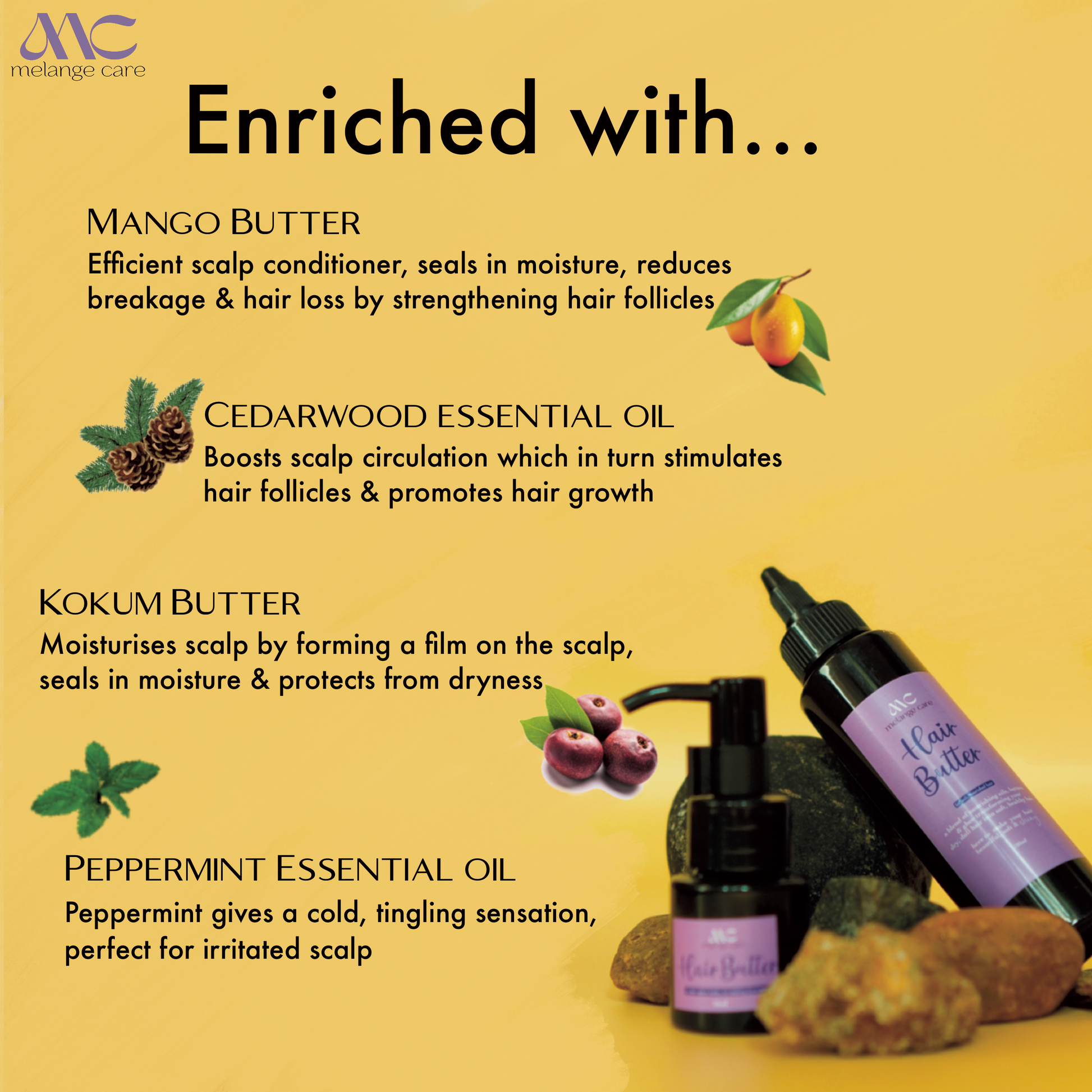Melange Hair Butter serum for thick dry and frizzy hair