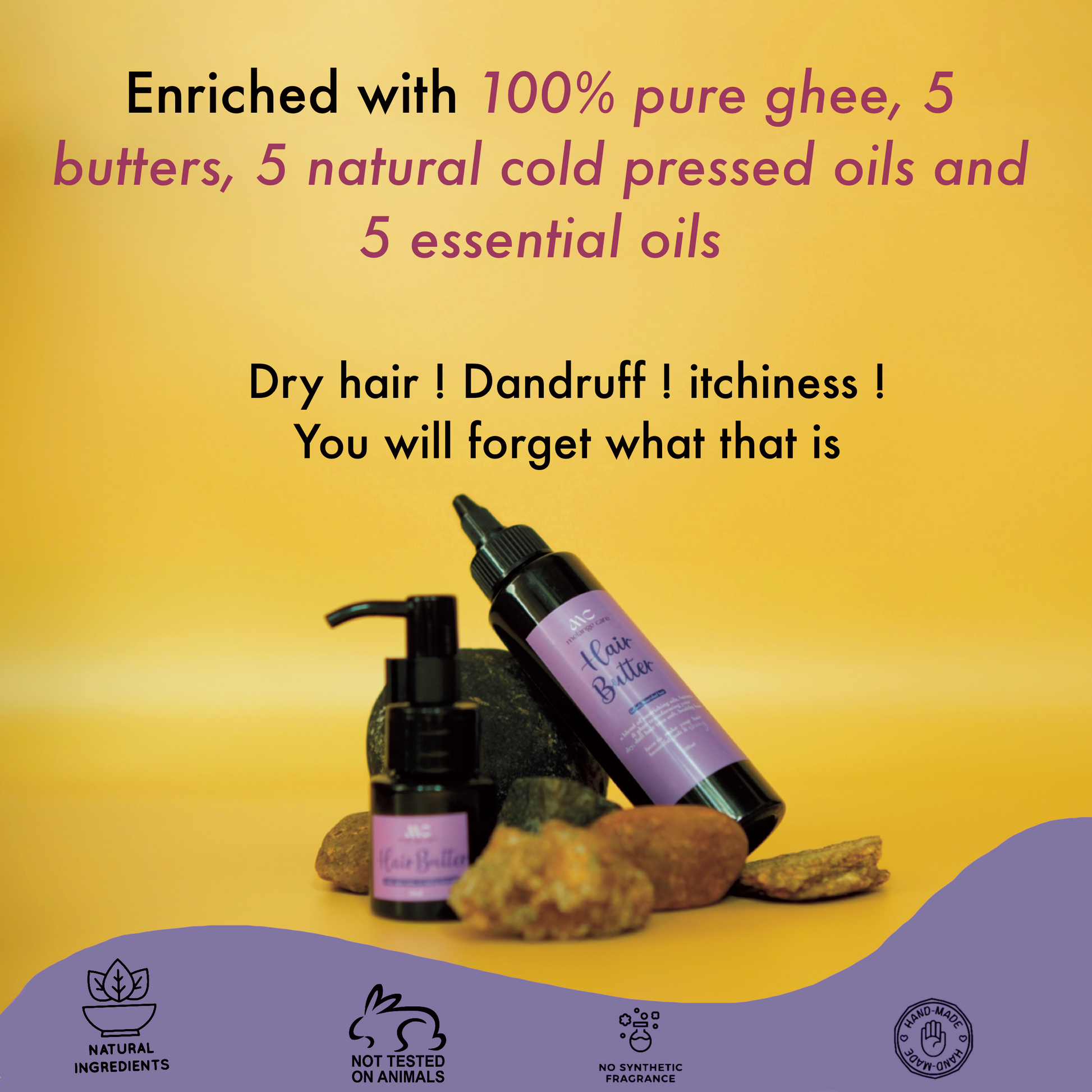 Melange Hair Butter with ghee oils and butters hair spa at home