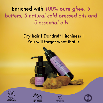 Melange Hair Butter with ghee oils and butters hair spa at home