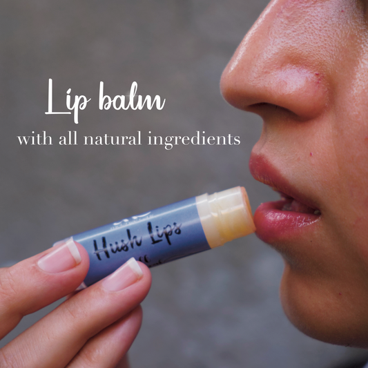 Melange Hush Lips vegan lip balm blueberry scent soft moisturised lips