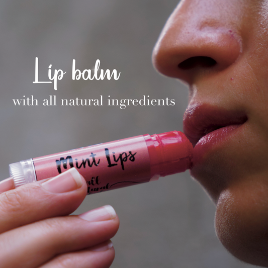 Melange Mint Lips tinted vegan lip balm natural red tint India
