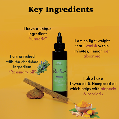 Melange Radiant handmade chemical free hair oil Melange Care